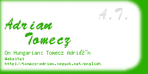 adrian tomecz business card